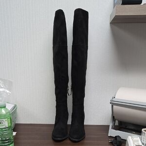 BP. Size 5 Black Faux Suede Over-the-Knee Boots